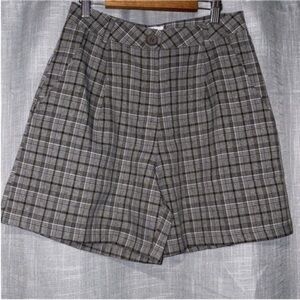 Princess Polly Black and White Plaid Women Shorts